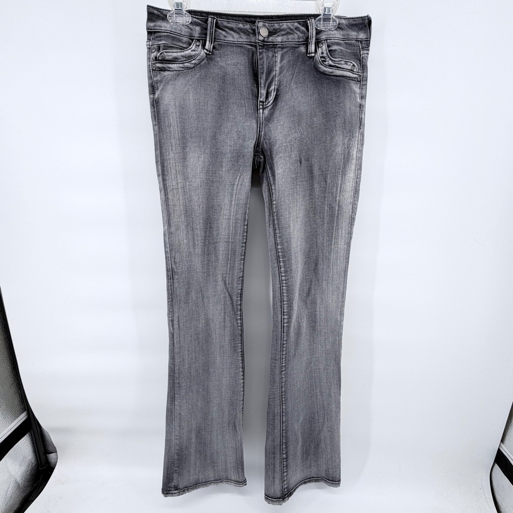 Liverpool Jeans Rita Bootcut Size 6 28 Gray Washed Stretch Flap Pocket LM4029C7